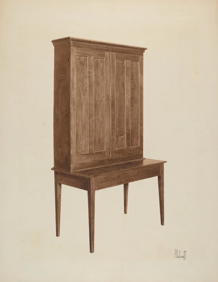 Desk by Peter C. Ustinoff, index of american design, 1940