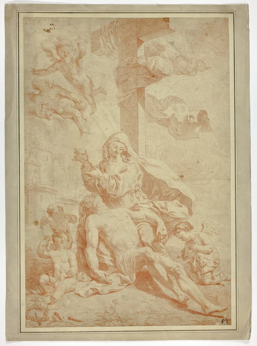 Pietá by Louis-Jean-François Lagrenée, print, 1745-1805