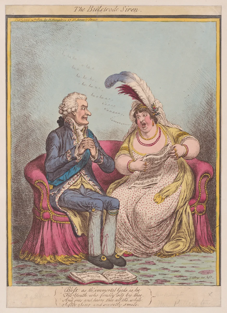 The Bulstrode Siren by James Gillray, print, 1803