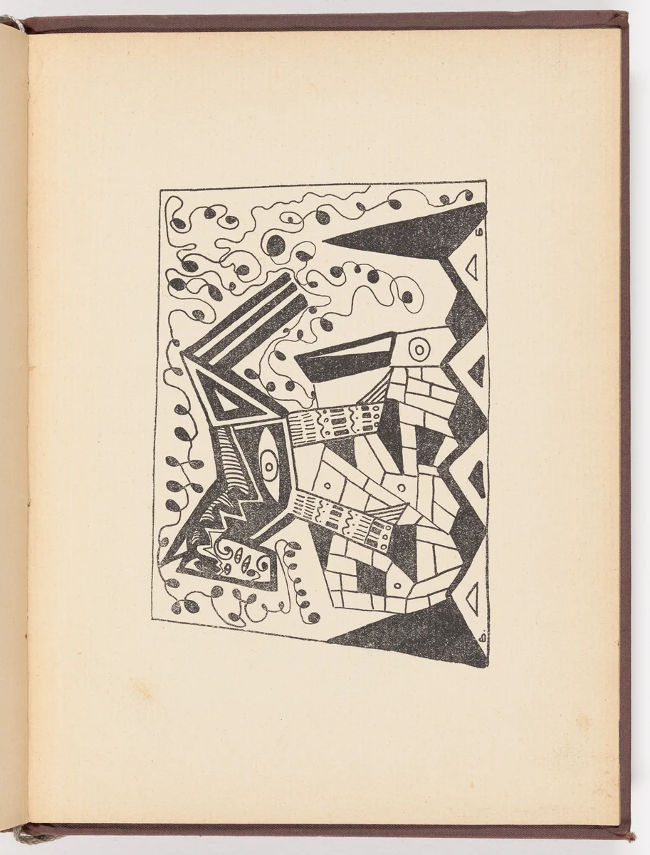 Plate (page 159) from Futuristy. Pervyi zhurnal' russkikh' futuristov' (Futurists: First Journal of the Russian Futurists) no. 1-2 by Vladimir Burliuk, illustrated book, 1914