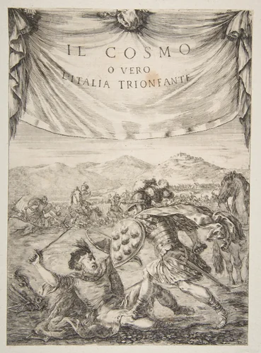 Frontispiece for Il Cosmo by Stefano della Bella, print, 1650