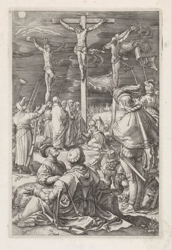 Kruisiging by anonymous, print, 1596-1667