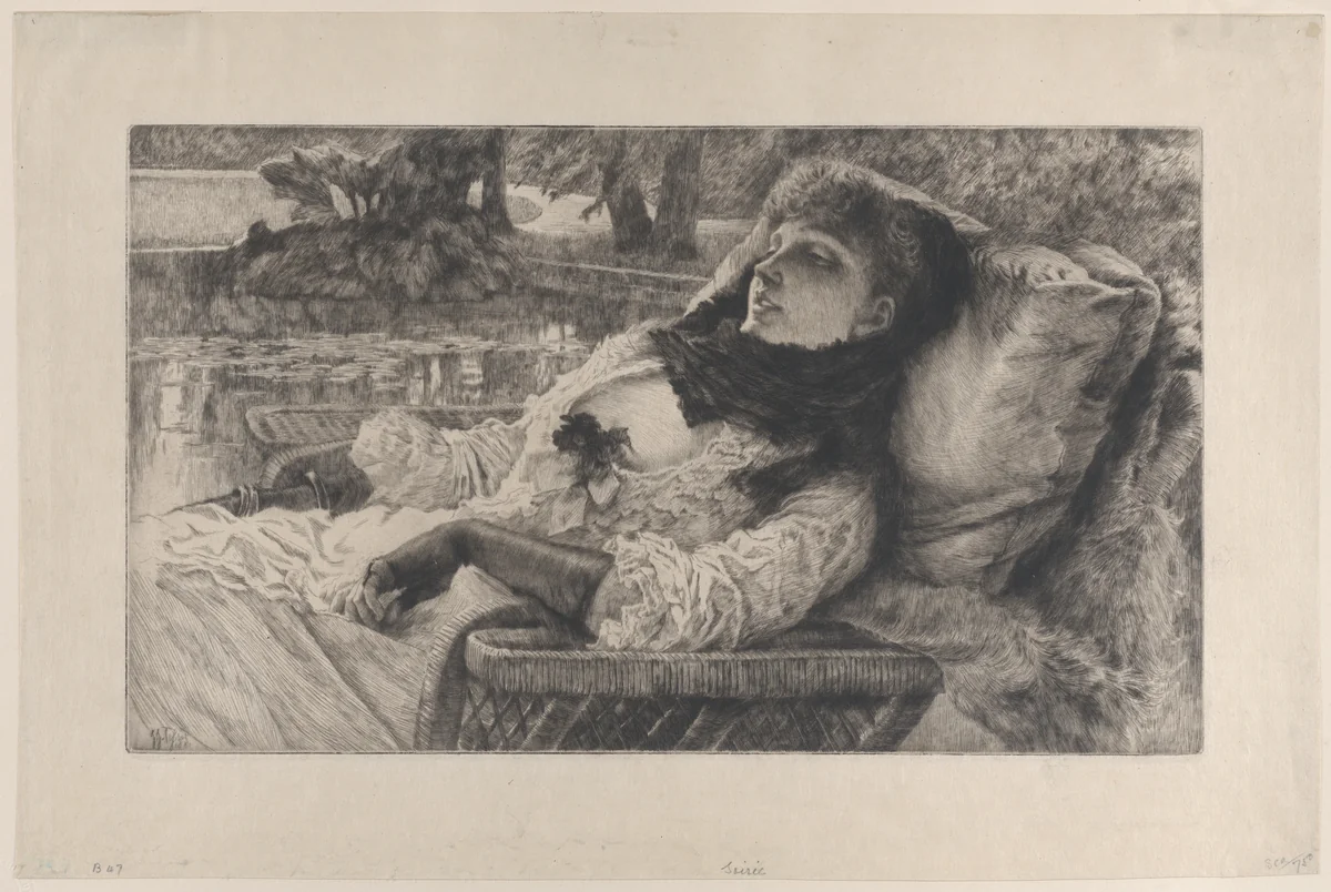 Summer Evening by James Tissot, print, 1881