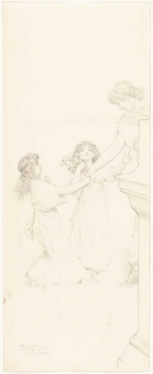 A Dance in Spring by Lawrence Alma-Tadema, drawing, 1910