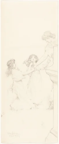 A Dance in Spring by Lawrence Alma-Tadema, drawing, 1910