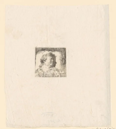 Slapend kind by William James Smith, print, 1824