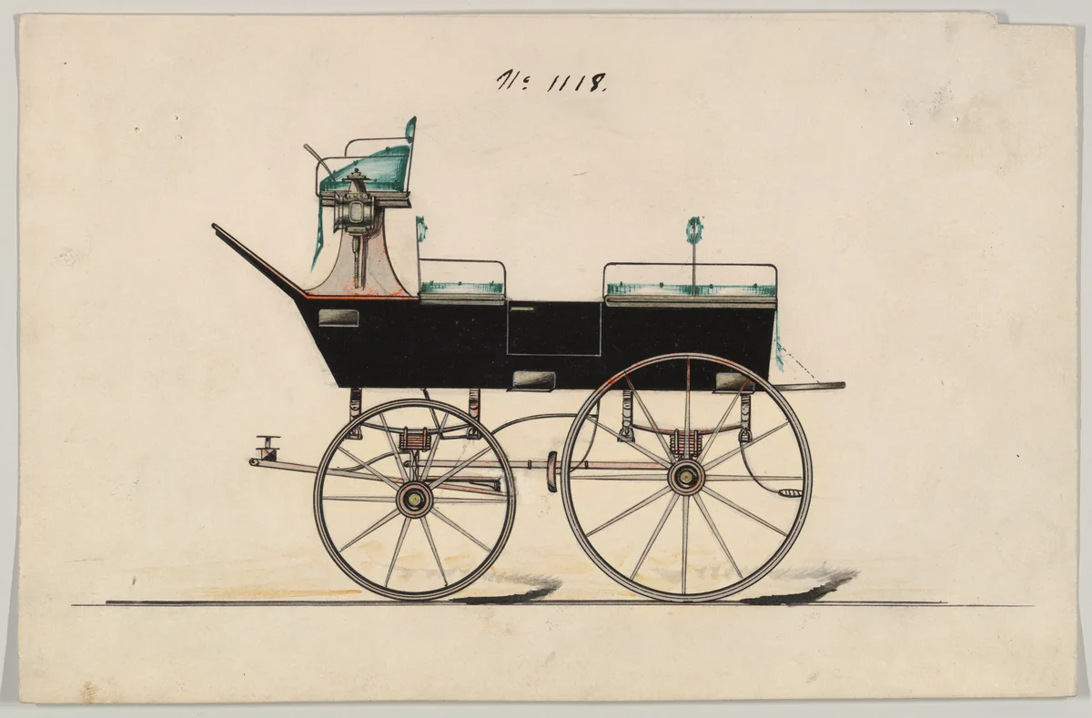 Drag #1115 by Brewster & Co., drawing, 1850-1870