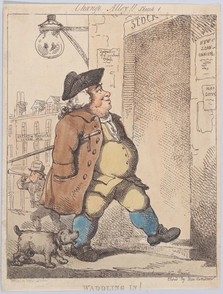 Waddling In! by Thomas Rowlandson, print, 1799