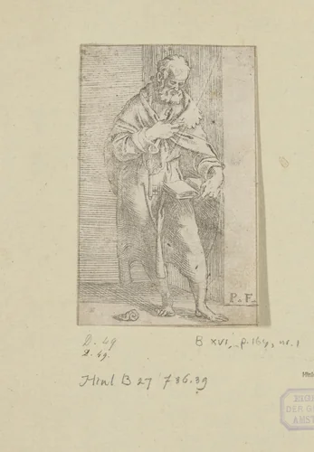 De heilige Petrus by Unknown, print, 1534-1606