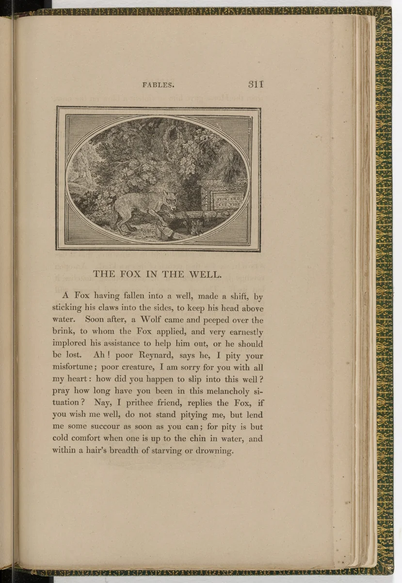 Headpiece (page 311) from The Fables of Aesop by Thomas Bewick, illustrated book, 1818