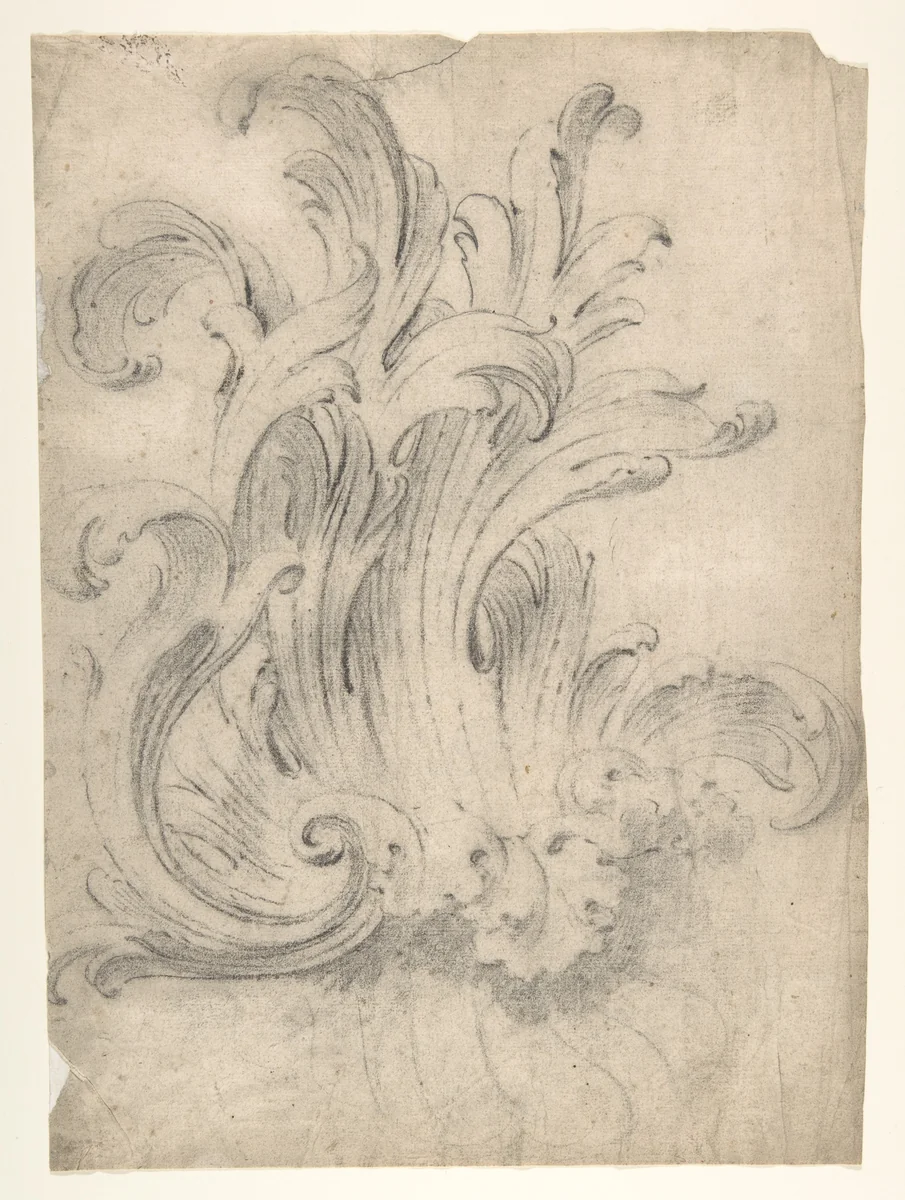 Ornament design by anonymous, drawing, 1700-1799