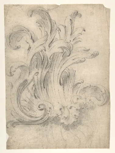 Ornament design by anonymous, drawing, 1700-1799