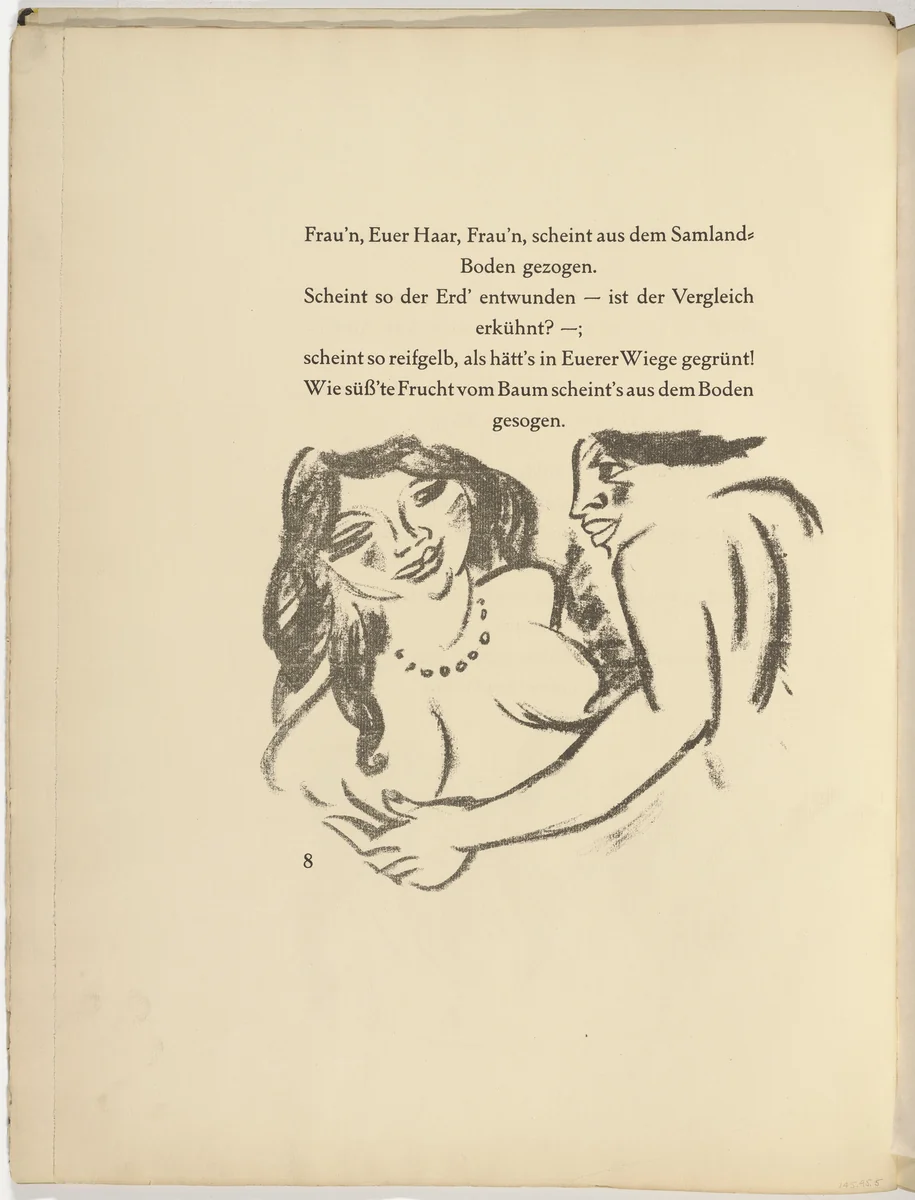 Untitled (in-text plate, page 8) from Die Samländische Ode (The Samland Ode) by Max Pechstein, illustrated book, 1918