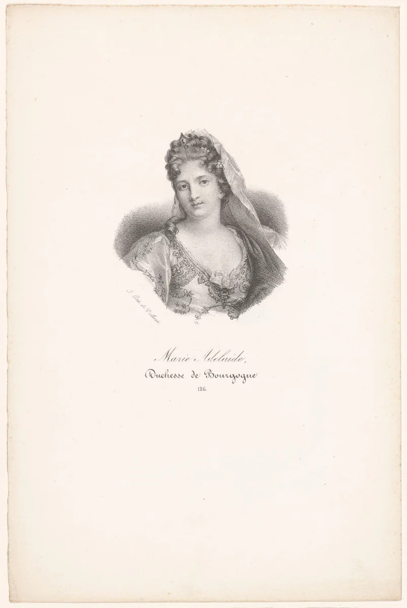 Portret van Maria Adelheid van Savoye by anonymous, print, 1818-1842