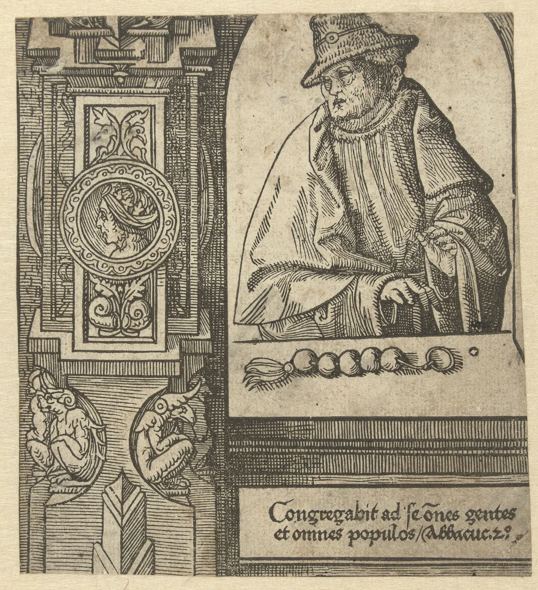 De profeet Habakuk by Jacob Cornelisz van Oostsanen, print, 1521-1525