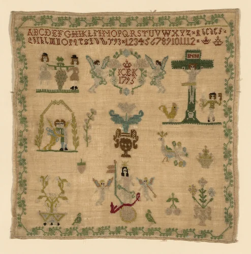 Sampler by Germany, textile, 1795