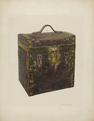 Small Square Trunk by Regina Henderer, index of american design, 1940