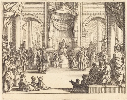 Christ Disputing with the Doctors by Jacques Callot, print, 1635