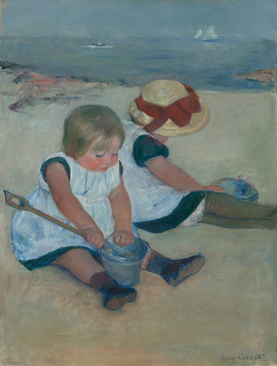 Children Playing on the Beach by Mary Cassatt, painting, 1884