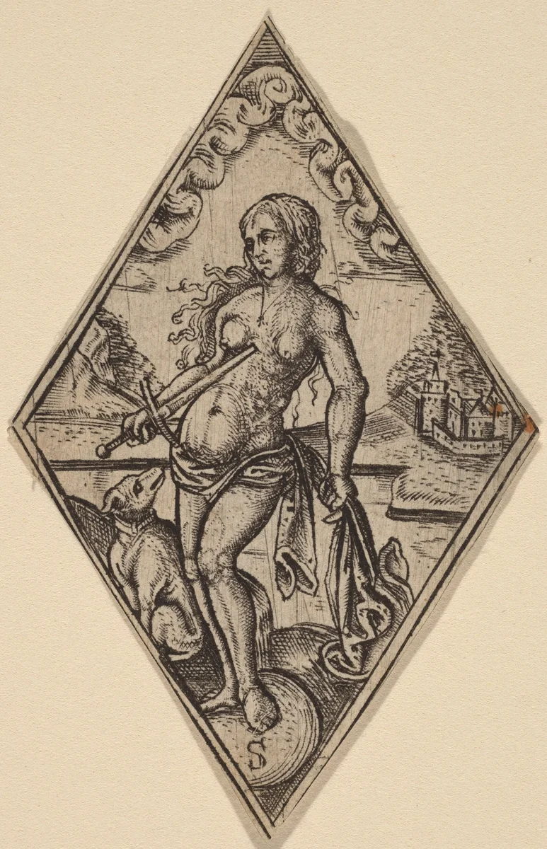 Lucretia by Master S, print, 1440-1565