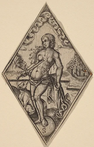 Lucretia by Master S, print, 1440-1565