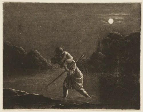 St. Christopher by Wallerant Vaillant, print, 1635-1677