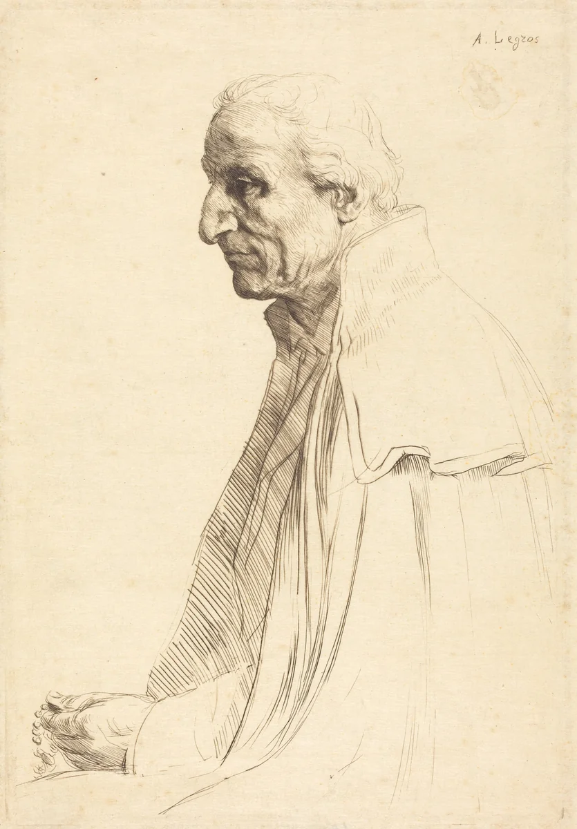 Old Spaniard (Vieil Espagnol) by Alphonse Legros, print, 1837-1911