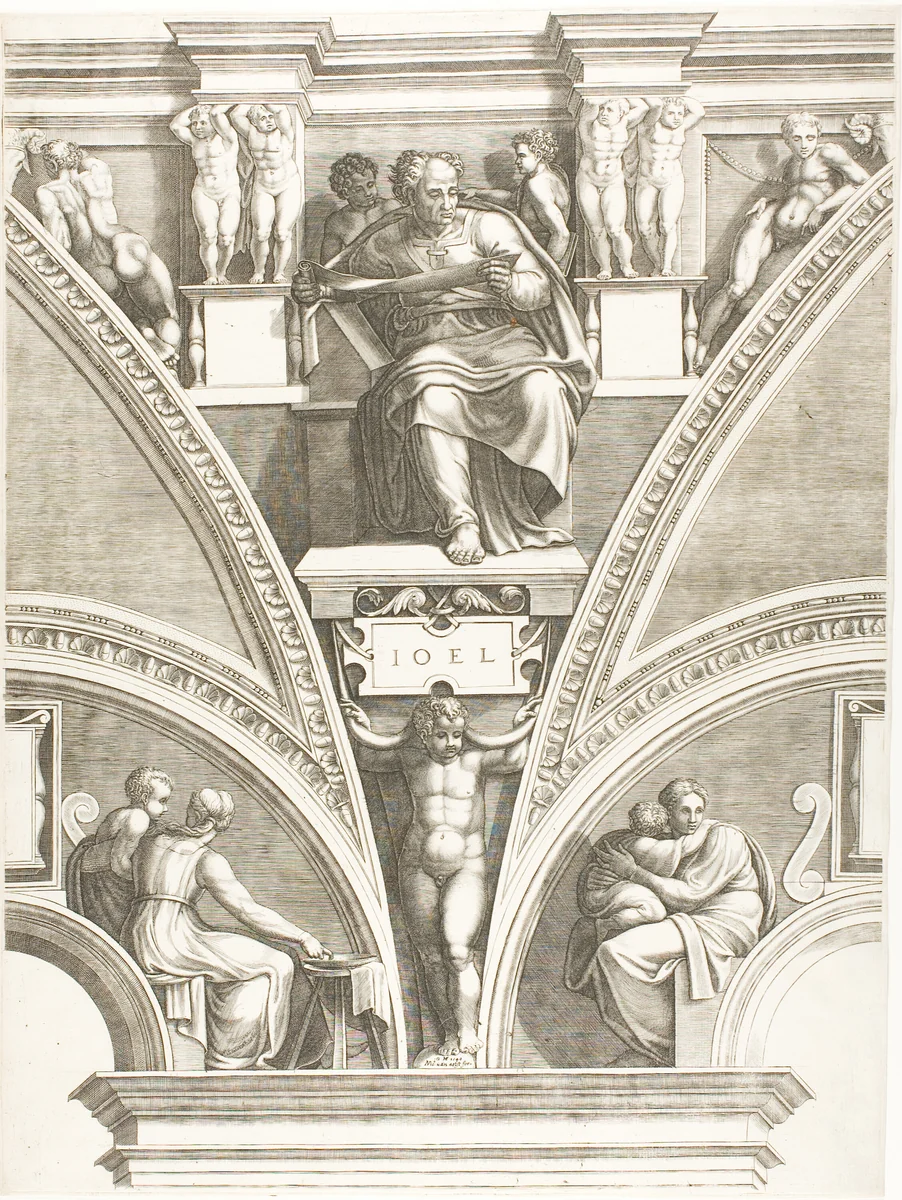 The Prophet Joel by Giorgio Ghisi, print, 1565-1575