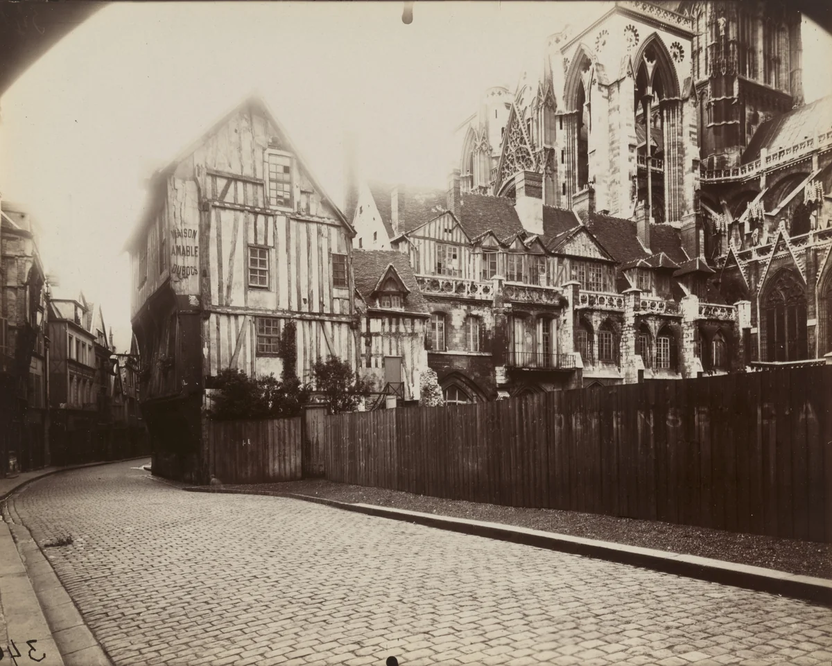 Rouen, rue Saint-Romain by Eugène Atget, photograph, 1907