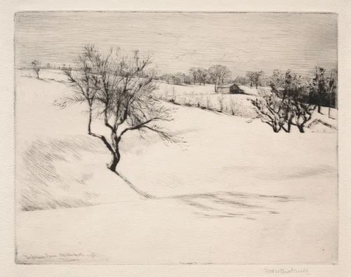 The Hillside Farm by William Warren Bicknell, print, 1916