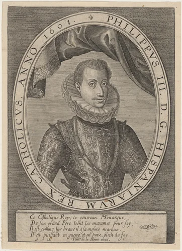 Philip III, King of Spain by Paul de la Houve, print, 1601