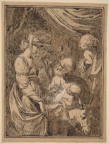 The Flight into Egypt by Benjamin West, drawing, 1800