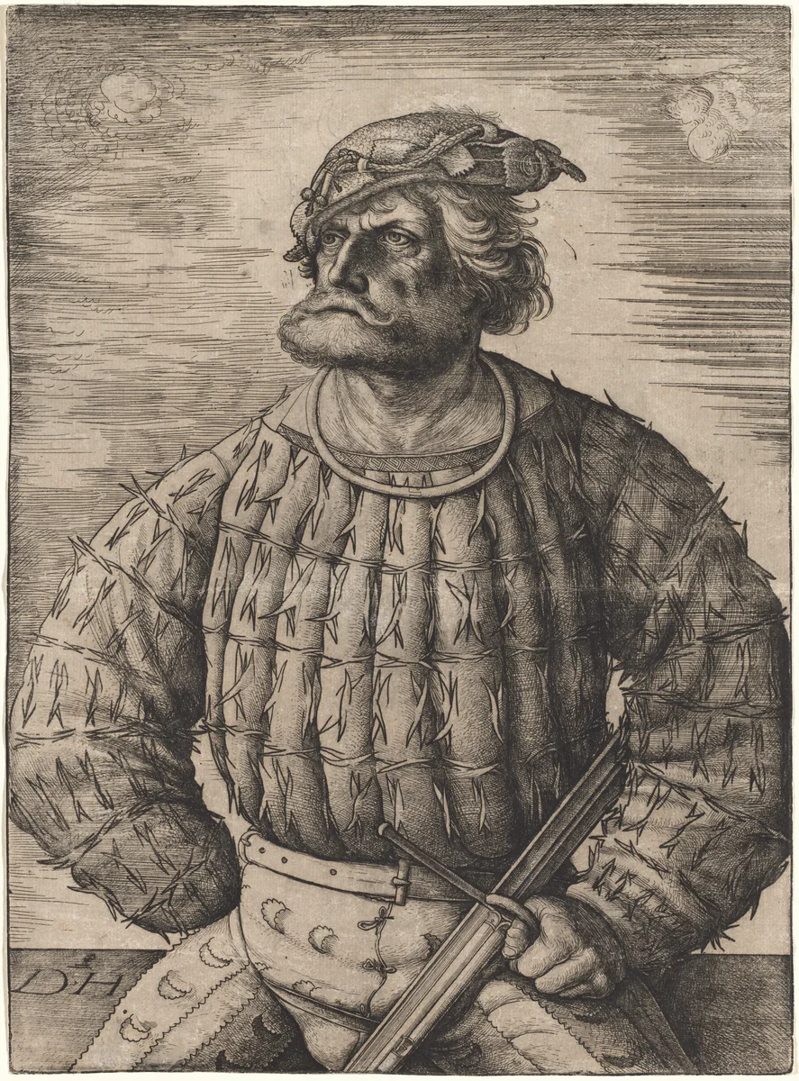Kunz von der Rosen by Daniel Hopfer, print, 1513-1523