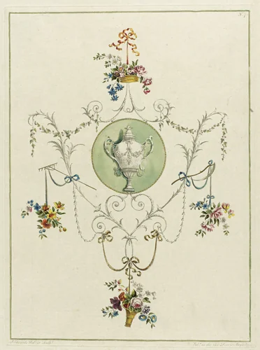 Decorative Floral Print, from A Collection of Flowers Drawn after Nature by John Edwards, print, 1793