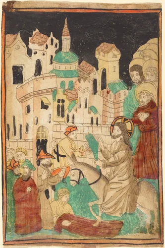 Christ's Entry into Jerusalem by German 15th Century, print, 1450