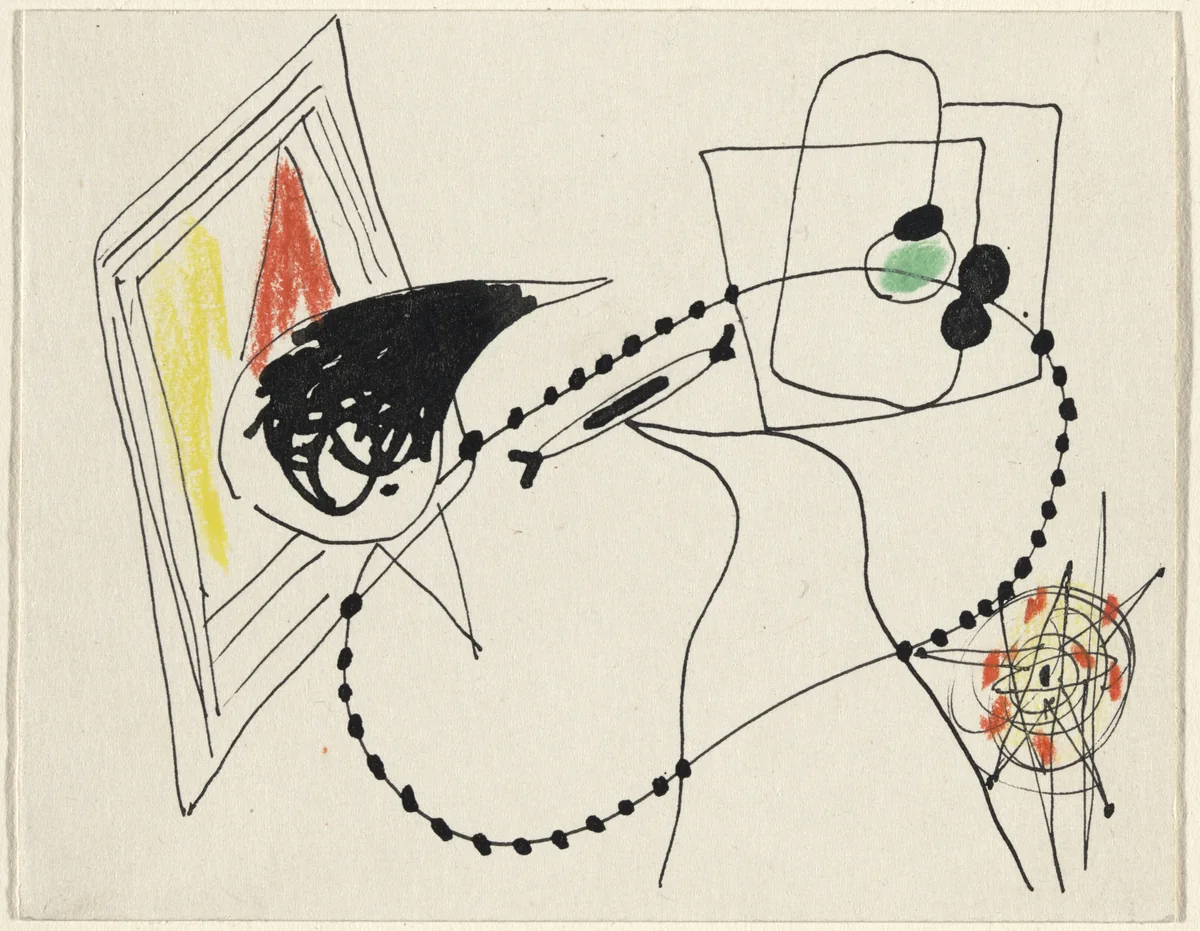 Abstraction by Arshile Gorky, drawing, 1945