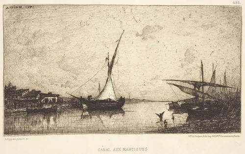 Canal aux Martiques by Adolphe Appian, print, 1818-1898