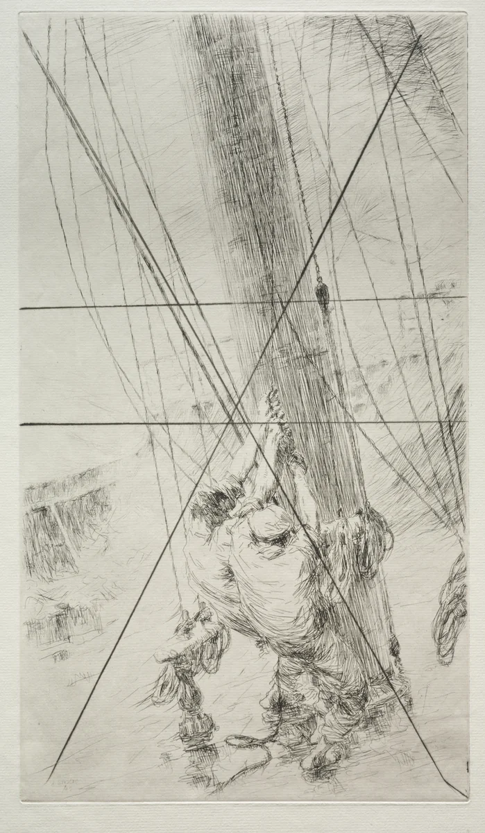 Clewlines and Buntlines by Arthur John Trevor Briscoe, print, 1925