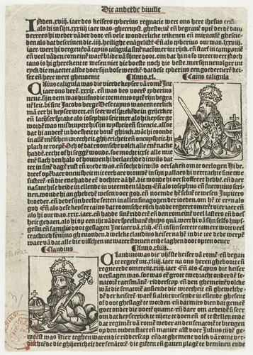 Twee portretten van Romeinse keizers by anonymous, print, 1517