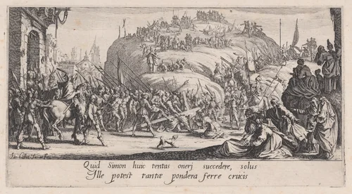 Le Portement de Croix (Christ Carrying the Cross), from "La Grande Passion" (The Large Passion) by Jacques Callot, print, 1618-1630