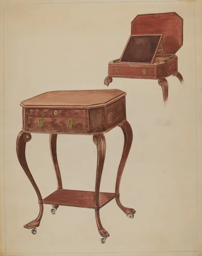 Writing or Sewing Table by Frank Wenger, index of american design, 1936
