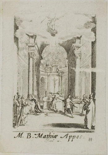 Martyrdom of Saint Mathias, plate eleven from The Martyrdoms of the Apostles by Jacques Callot, print, 1612-1635