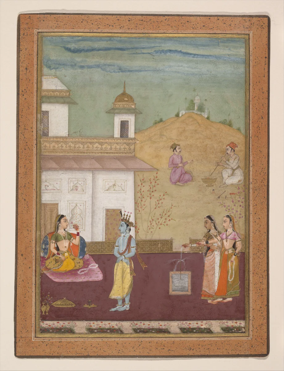 Page from a Dispersed Rasikapriya (Lover's Breviary) by Nuruddin, painting, 1685
