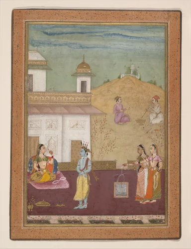 Page from a Dispersed Rasikapriya (Lover's Breviary) by Nuruddin, painting, 1685