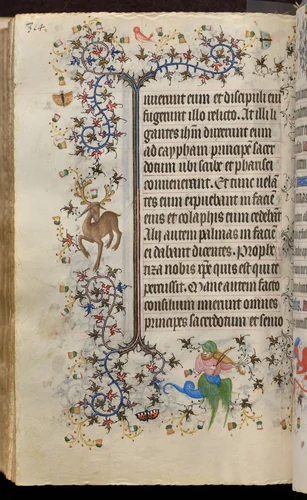 Hours of Charles the Noble, King of Navarre (1361-1425): fol. 157v, Text by Master of the Brussels Initials and Associates, book, 1400-1410