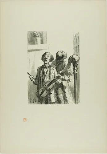 The Street Singers by Charles Maurand, print, 1862