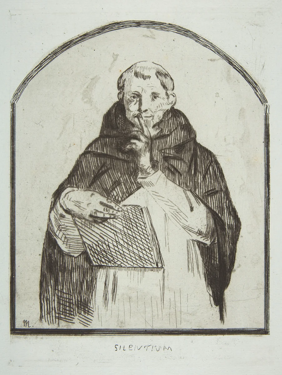 Silentium by Edouard Manet, print, 1862-1864