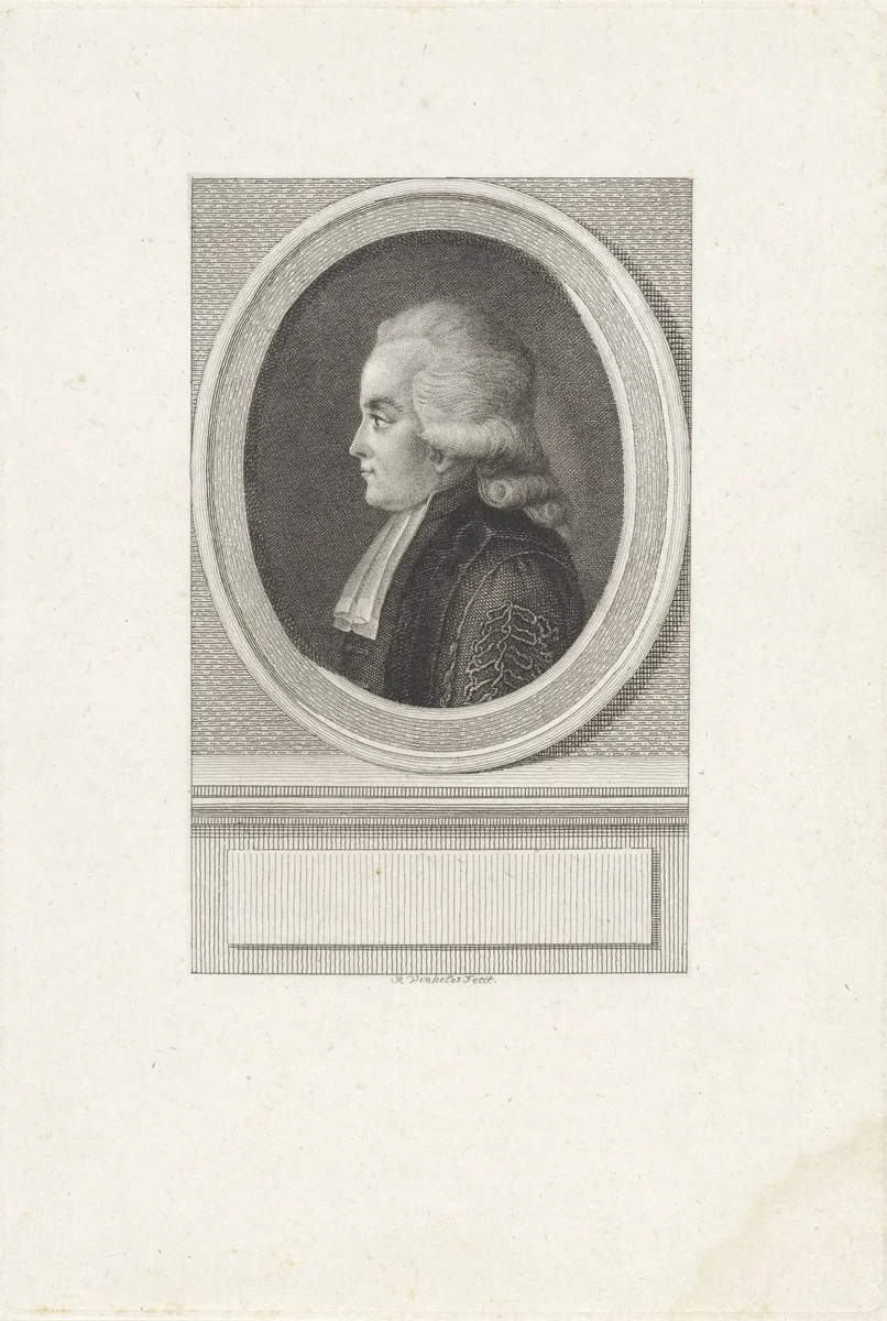 Portret van Stephanus Johannes van Geuns, versie B by Reinier Vinkeles, print, 1786-1809