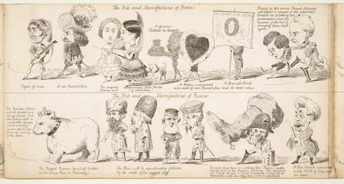The Great Exhibition "Wot is to Be", Probable Results of The Industry of All Nations in The Year '51, Showing What is to be Exhibited, Who is To Exhibit, in Short How Its All Going to Be Done by George Augustus Sala, print, 1850