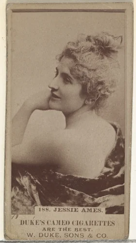 Card Number 188, Jessie Ames, from the Actors and Actresses series (N145-5) issued by Duke Sons & Co. to promote Cameo Cigarettes by W. Duke, Sons & Co., photograph, 1880-1889